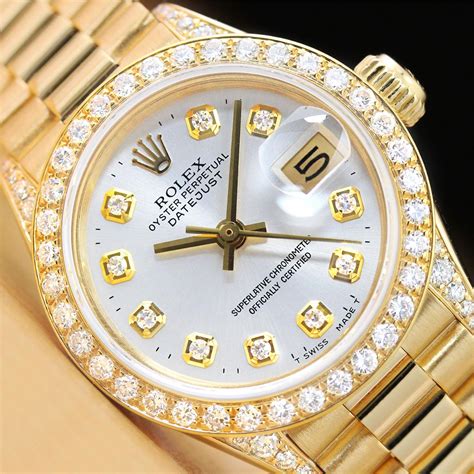 replica ladies rolex gold diamond bezel|ladies rolex diamond bezel replacement.